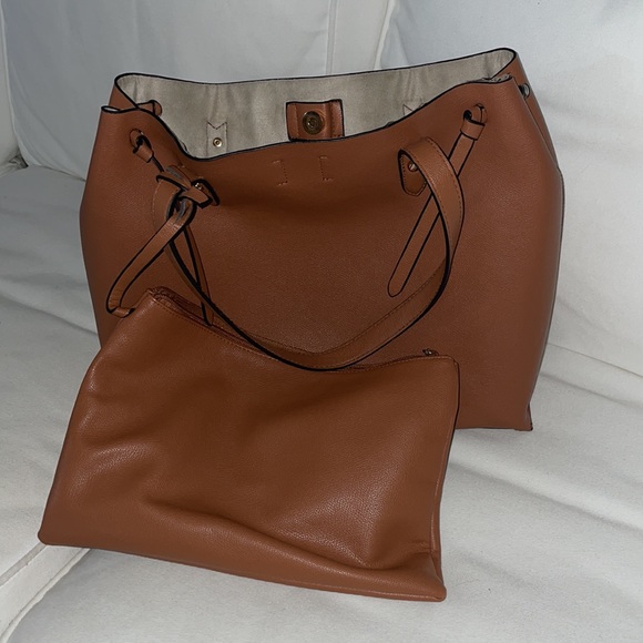 Cognac Leather Work Bag - Picture 2 of 4